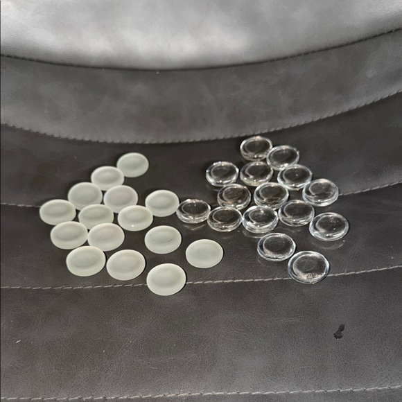 Other - Glass Checkers Set Pieces - 30 Clear and Frosted Game Pieces